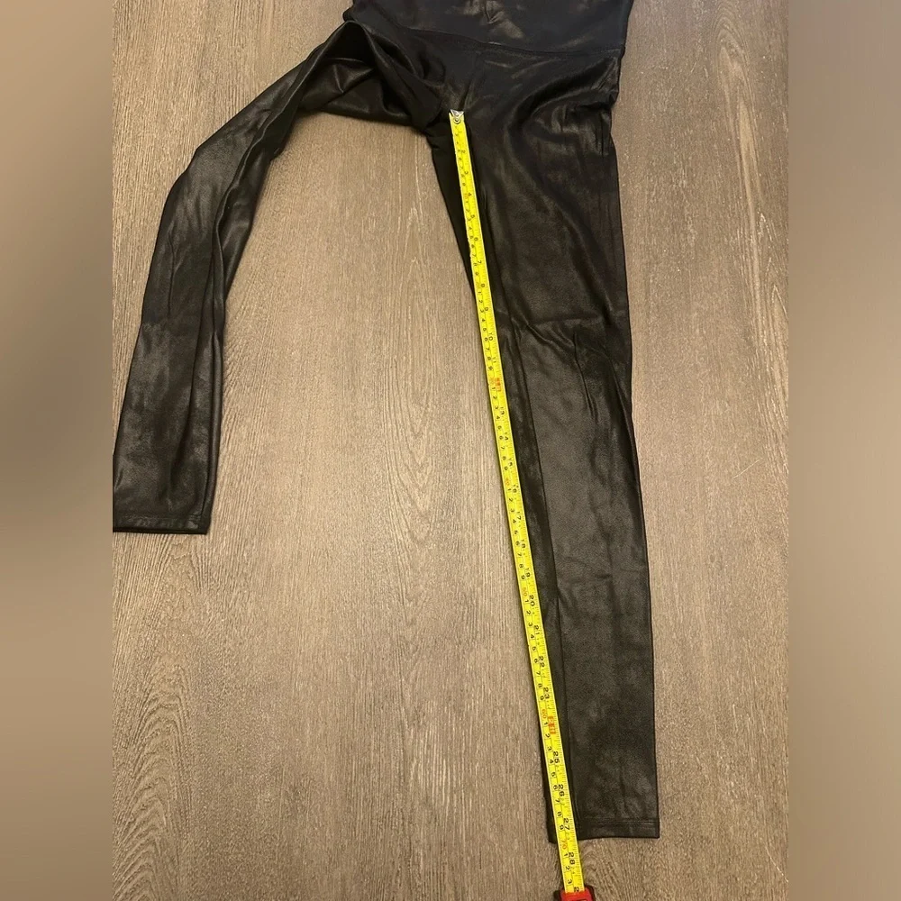 LIKE NEW SPANX BLACK FAUX LEATHER LEGGINGS - SKU:365 - Picture 3 of 6